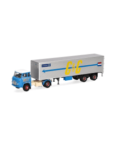 H0 Goedkoop & De Geus Scania Vabis LB76 Box Semitrailer Herpa 026222