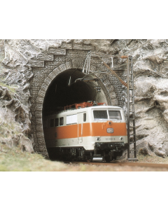 H0 Tunnelportaal enkelspoor bovenleiding, 2 st. Busch 7024