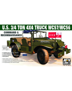 1/35 U.S. ¾ ton 4x4 Truck WC57/WC56 Command & Reconnaissance AFV-Club 35S16