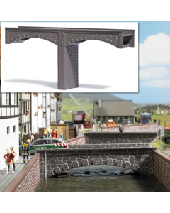 H0 Stenen brug boogvorm Busch 7019