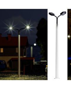 H0 Betonmast met 2 lampen Busch 4169