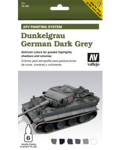 Airbrush Set German Dark Grey Vallejo 78400