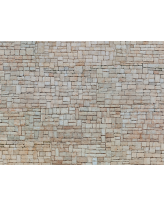 H0 3D-kartonplaat "Kalkstenen muur" beige 25 x 12,5 cm Noch 56642