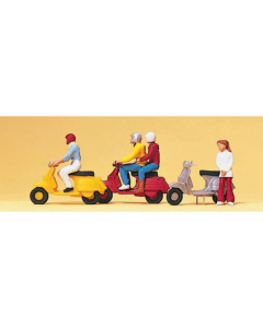 H0 Scooterrijders Preiser 10128