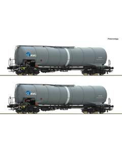 H0 2-delige set ketelwagens Zans KVG Roco 77463