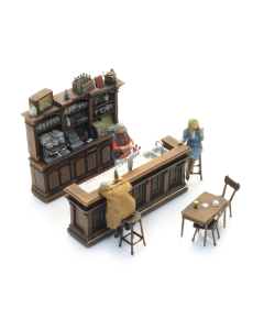 H0 Café-interieur met 3 figuren (ready made) - Artitec 387.692 Artitec 387692