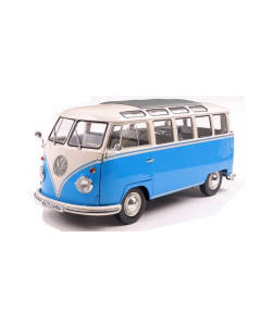 1/18 Volkswagen T1 Samba 1962, blauw-wit Solido 1813401