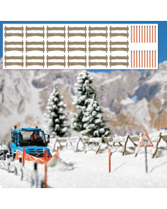 H0 Set Sneeuwpalen en sneeuwhekken Busch 1120