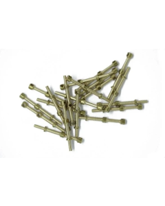 Relingstaander 17mm 2-gats (messing), 20 stuks Billing Boats BF0091