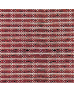 H0 Muurplaat rode bakstenen - Karton (25 x 12,5 cm), per stuk Vollmer 46042