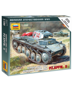 1/100 German Pz.Kpfw. II, Light Tank, snap fit "Art of Tactic" Zvezda 6102