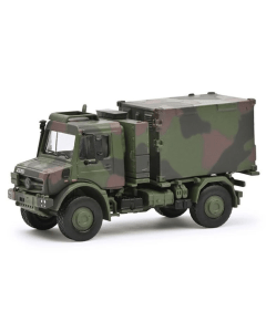 H0 Mercedes Benz Unimog U5023 container camouflage Schuco 452683103