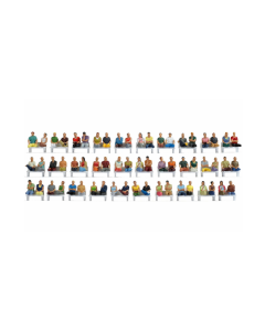 H0 Mega Figurenset "Zittende Passagiers", 60 figuren, zonder benen, zonder banken Noch 16072