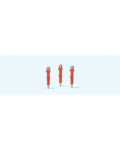 H0 Hydranten rood, 3 stuks Preiser 17714