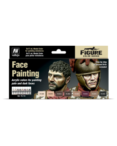 Face Painting Model Color Paint Set, 8 kleuren - Valllejo 70.119 Vallejo 70119
