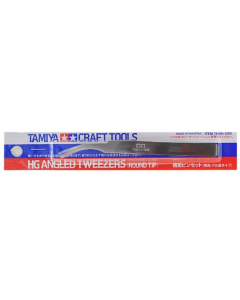 HG Gebogen Pincet - Ronde Punt (Staal) Tamiya 74108