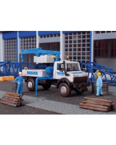 H0 Unimog "Breuer" met laadkraan Kibri 13059