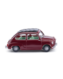 H0 Fiat 600 (1955), wijnrood Wiking 009908
