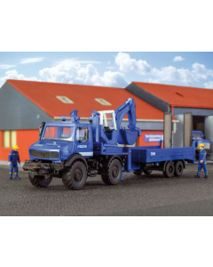 H0 THW UNIMOG met kraan en aanhanger Kibri 18478