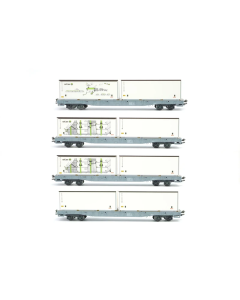 N RhB Rongenwagens met Containers (4-delig) Kato 101892