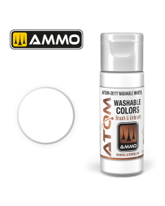 ATOM WASHABLE WHITE 20 ML AMMO by Mig 20177