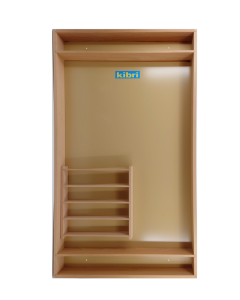 Vitrine voor grote Kibri Kranen, natuurhout in beukenkleur Kibri 12048