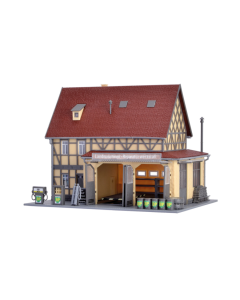 H0 Reparatiewerkplaats voor landbouwmachines met LED-verlichting, functionele kit Vollmer 43682