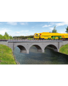 H0 Stenen boogbrug met ijsbrekerpijlers, enkelspoor Kibri 39723