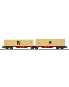 Marklin 47816 H0 Dubbele containerdraagwagen type Sggrss 80