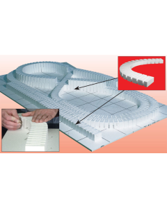 H0 Railverhogers (Risers) 2,5cm hoog, 4 stuks per verpakking Woodland ST1407
