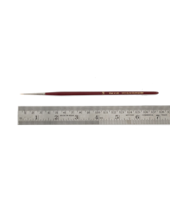 Penseel rond, maat 3x0, roodmarter, houten steel Zahn-Pinsel 00310000