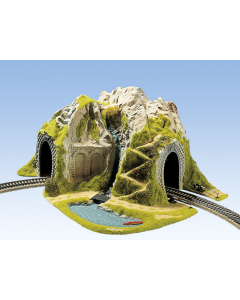 H0 Hoektunnel gebogen enkelsporig 41 x 37 cm Noch 05170