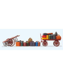 H0 2 Wagens en reisbagage Preiser 17705
