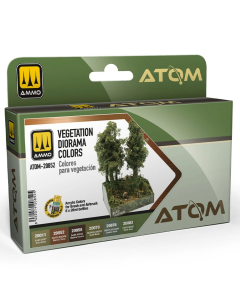 ATOM Set Vegetation Diorama Colors, 6x 20ml flesjes AMMO by Mig 20852