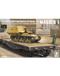 1/35 7,5cm Pak.40 / Sd.kfz.135 op SSy45 spoorwagon (2in1) Zimi Model 35075