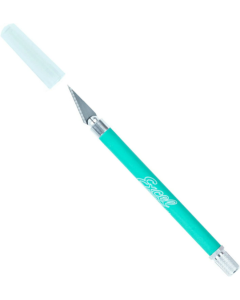 K18 Grip-On Non-Roll Soft Handle Knife with Safety Cap, green - Smalle Houder Excel 16022