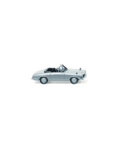 H0 BMW 1600 GT cabriolet open dak (1967), zilver Wiking 018799