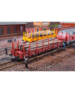 H0 DB Lageboordwagen, bruin Kibri 16202
