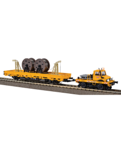 H0 Unimog railvoertuig met lageboordwagen voor bovenleidingsonderhoud 2-rail (DC) Viessmann 2680