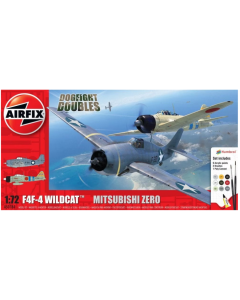 1/72 Grumman F-4F4 Wildcat & Mitsubishi Zero - Dogfight Doubles Gift Set Airfix 50184