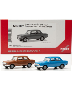 H0 Wartburg 353 `66, 2 stuks (Minikit) Herpa 013918