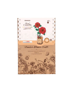 Rowood Red Camellia Flower - Houten 3D Puzzle Robotime TW031