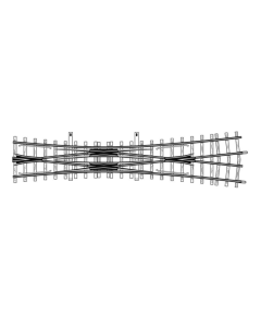 Bemo 4216000 H0m Korte Dubbele Kruiswissel (handbediend), 12° 182mm 4216 000