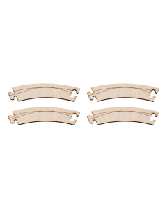N Car System: Laser-Street gebogen rijbaan  R=120mm  45°, 4 stuks Faller 162121