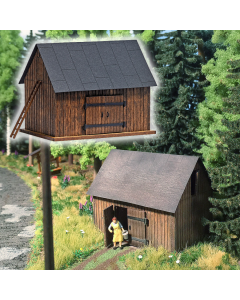 H0 Houten schuur Busch 1500