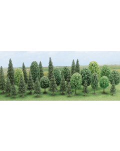 H0 Bomen gemengd bos 60-135 mm, 30 stuks Busch 6489