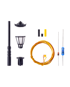 H0 Parklamp zwart met warm-witte LED, bouwpakket Viessmann 6720
