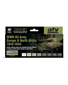 WWII US Army Europe & North America Set Vallejo 71625