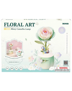 ROKR Floral Art Minty Camellia Lamp Robotime AF02S