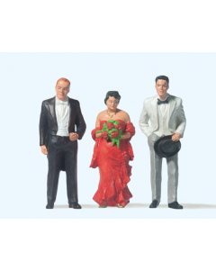 1/22,5 Ouders van de bruid met getuige Preiser 45042